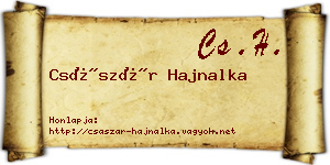 Császár Hajnalka névjegykártya